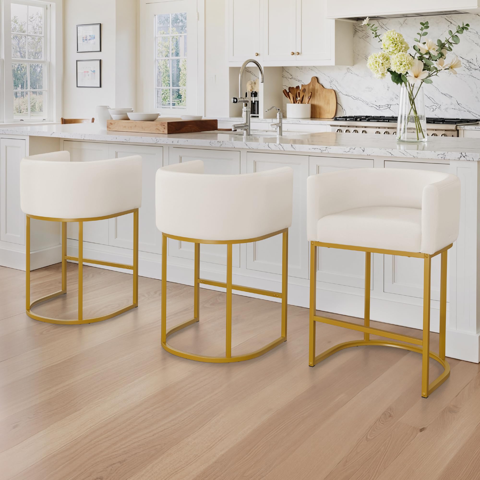 LUE BONA Counter Height Bar Stools Set of 3