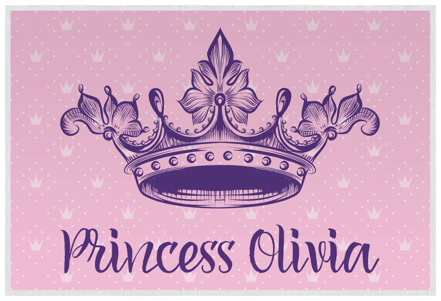 Personalized Custom Princess Laminated Placemat w/Name All Over