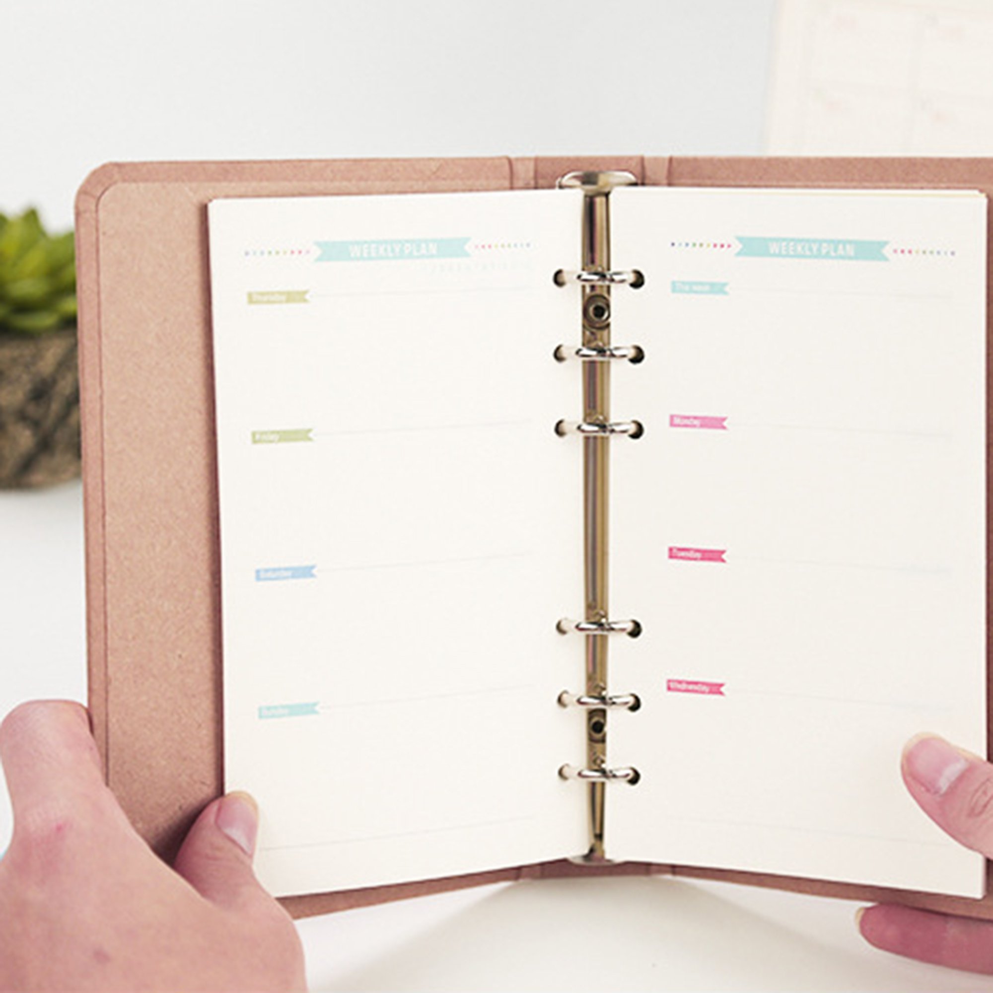 2pcs Kraft Paper 6-Holds Round Ring Binder Binding Hard Cover Protector For Journal Note Book A5 Size Edd2066c D90c 46ea 9c32 8713bf80da64.b7a57ba0c91b9c7956cb7680f89bd57a - View #4