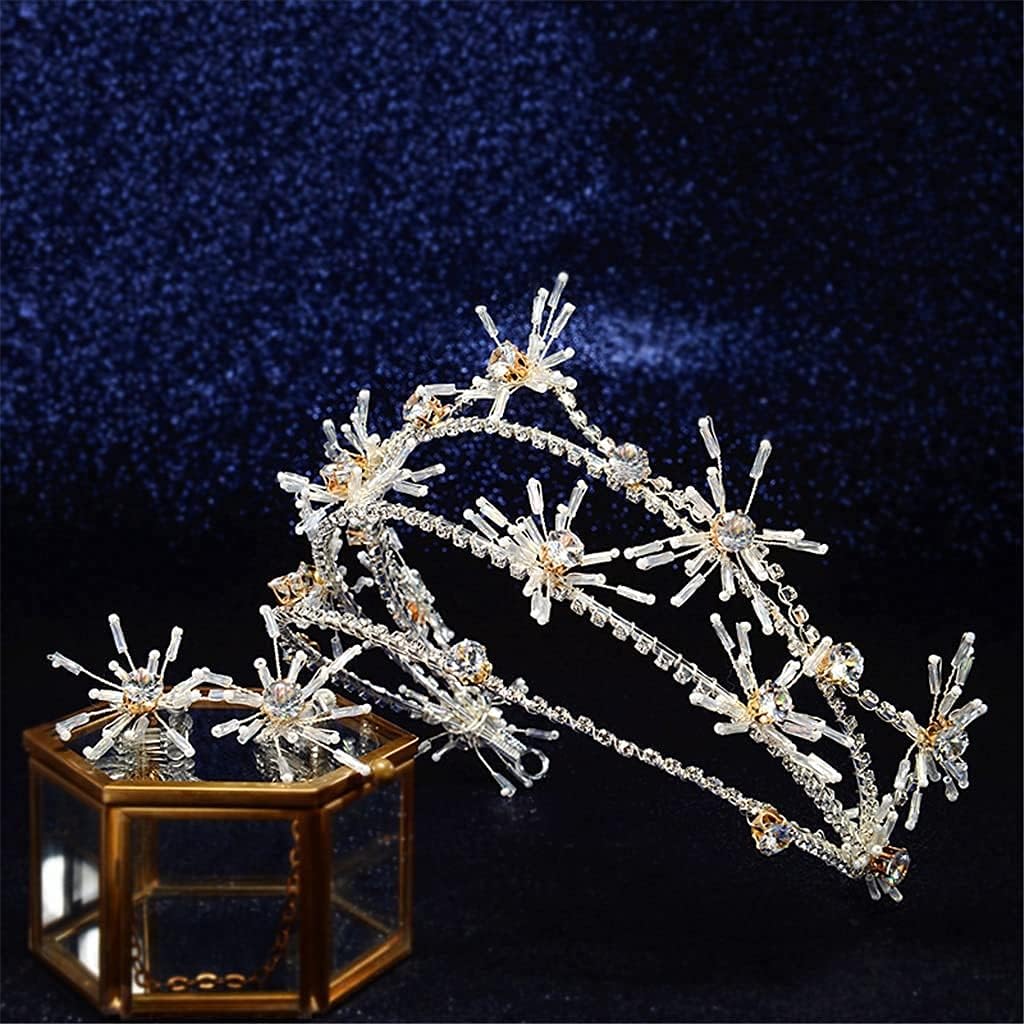 Fashion Rhinestone Crown Headband Gorgeous Tiaras and Crowns Wedding Ornaments Bridal Hair Jewelry Accessories