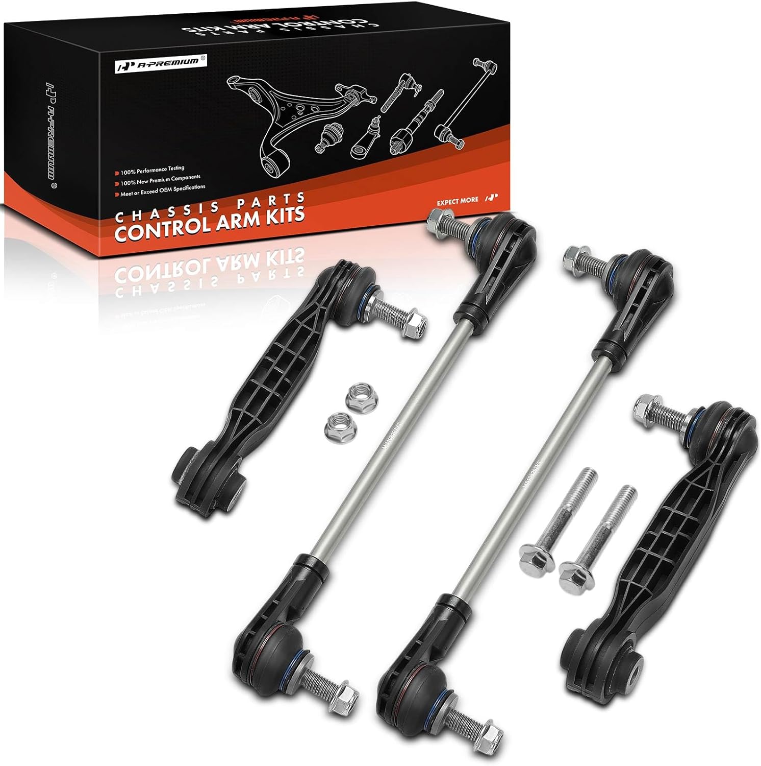 A-Premium Set of 4, Front and Rear Sway Bar Link Stabilizer Link Kit, Compatible with Volvo XC40 2019-2024, XC40 Recharge 2021-2024, C40 Recharge 2022-2024