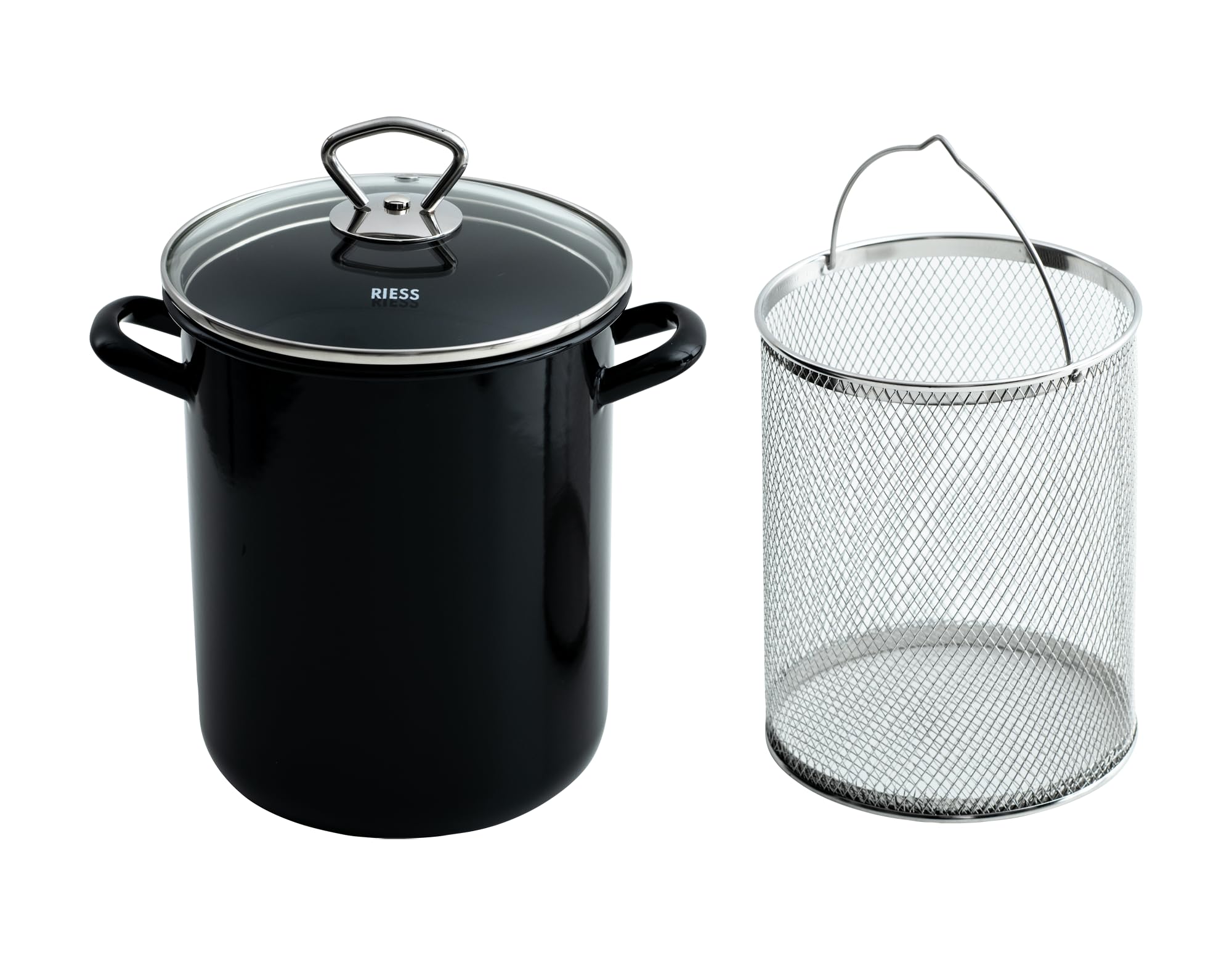 Riess Classic - Special Articles Pasta -Asparagus Pot with Insert And Cover Black