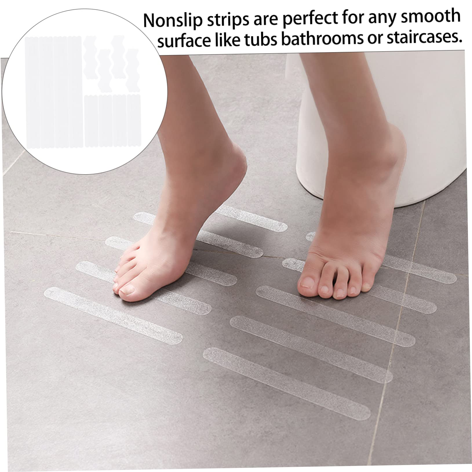Artibetter 144pezzi Adesive Antiscivolo per Scale e Nonslip per Facile Installare Residui per Lisce