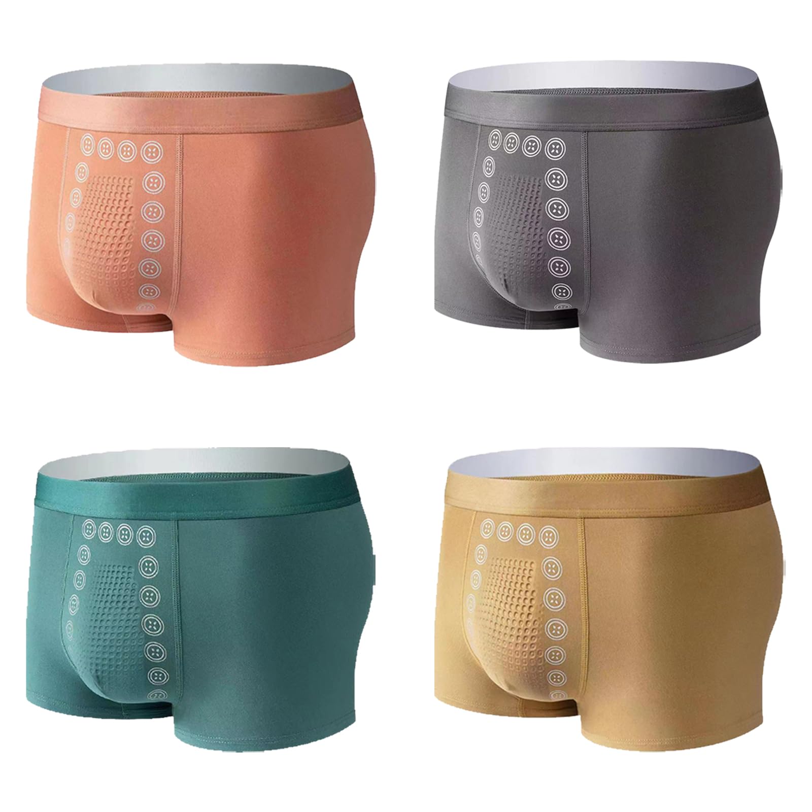 BROIEEN Men's Energetic Massage Underwear, Energy-Field-Therapy 4pcs B,3XL