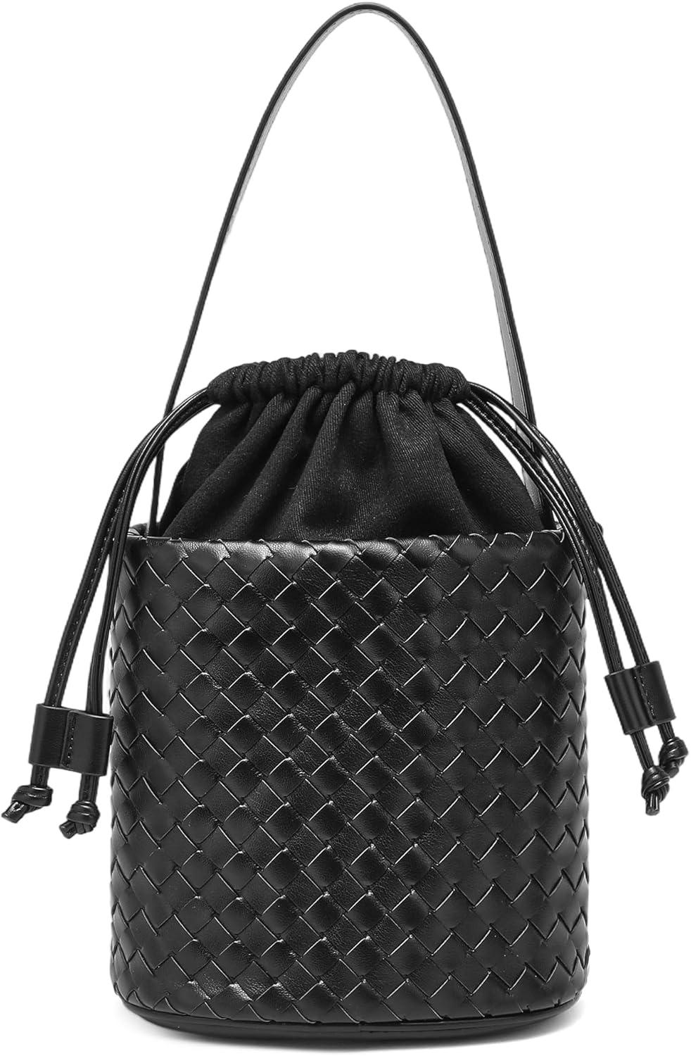 Woven Crossbody Bag for Women: Classic Handwoven Small Bucket Bag - Effortless Minimalist & Compact for Daily Wear