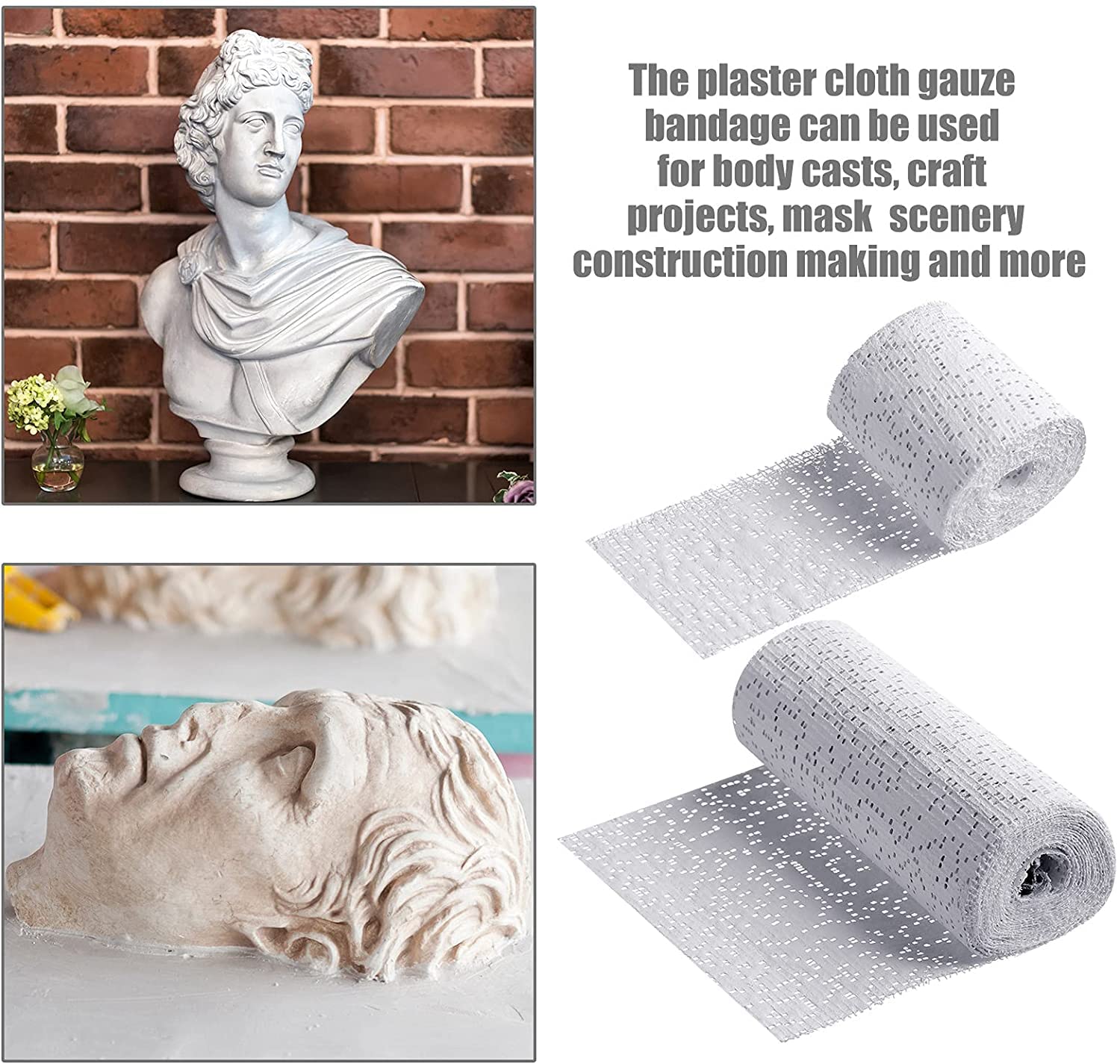 Lot de 10 bandages en plâtre pour ventre de grossesse - Séchage rapide 5 cm x 3 m