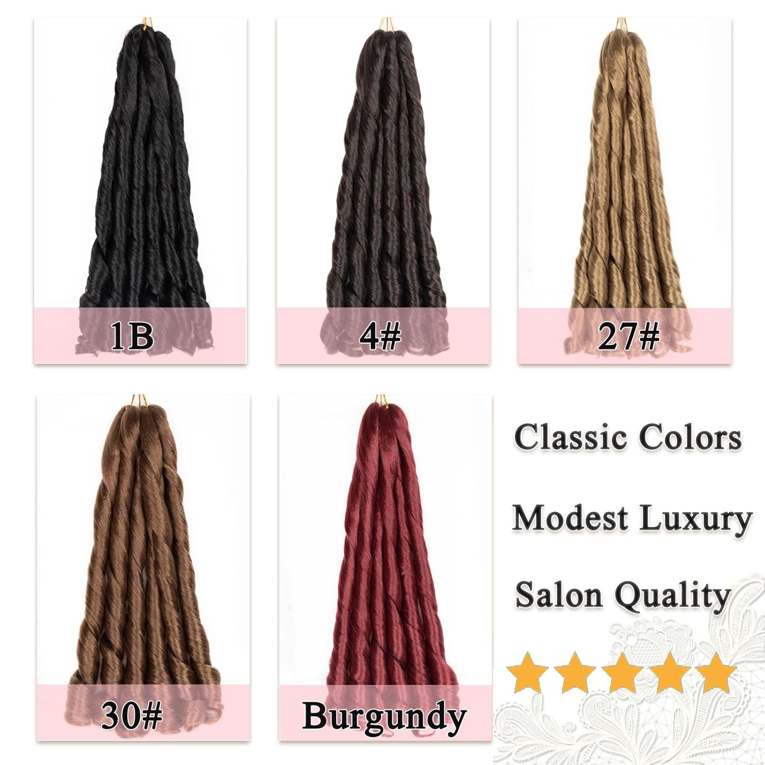 French Curl Braiding Hair 24 Inch Dark Brown French Curl Braids Pre-stretched Bouncy Loose Wave Spiral Curly Ends Soft as Human Hair Wavy Brown Curly Braiding Hair Extensions for Box Braids and Twists