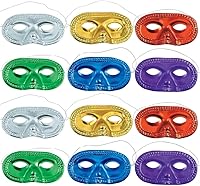 Vista 1 de Medias máscaras metálicas (2 docenas), 6.75", Variados