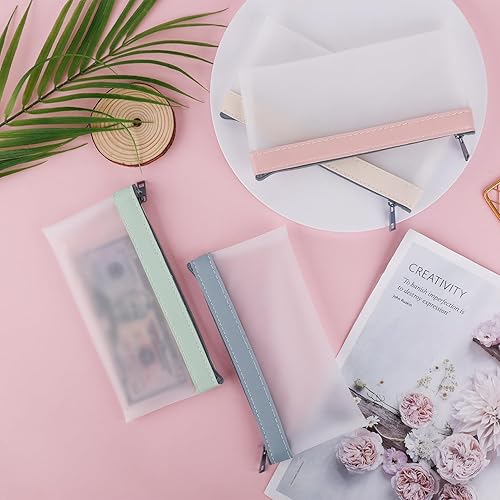 Miniatura 4 de 4 bolsas de dinero transparentes con cremallera, sobres transparentes para dinero en efectivo, bolsa de depósito bancario, organizador de dinero