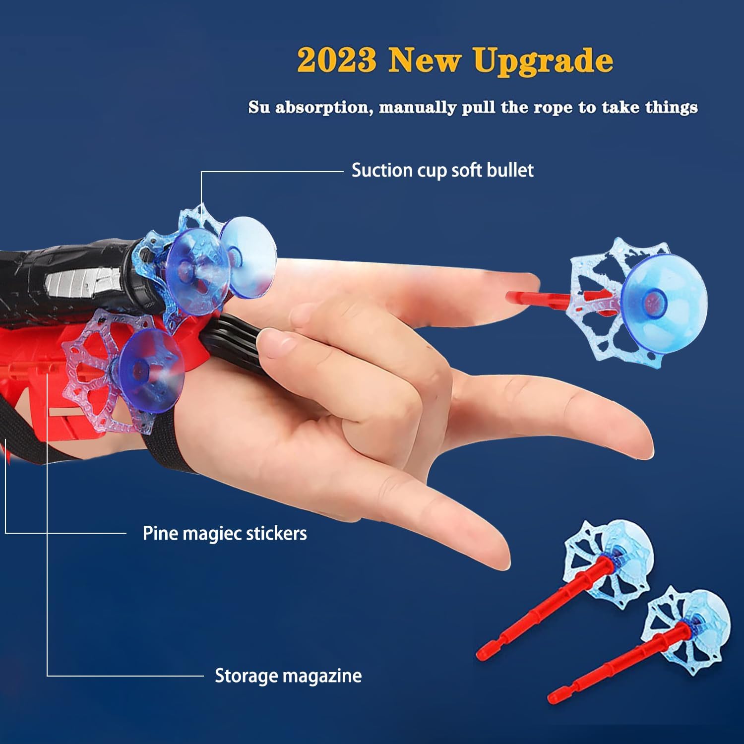2Pcs Spider Silk Launcher Set for Kids- Can Grab Small Objects,Hero Role-Play Toy,DIY Cosplay Children's Wrist Ejection Launcher,Birthday Christmas for Kids - Image 4