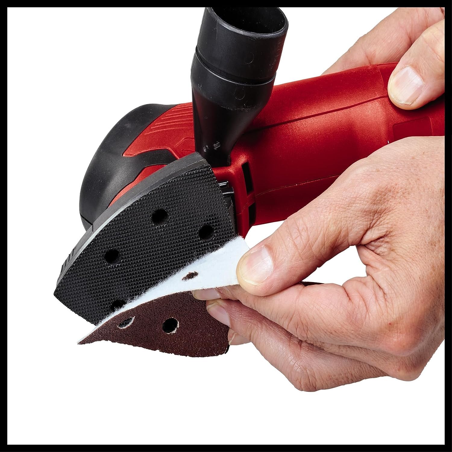 Einhell Smerigliatrice a delta TC-DS 20 E (200 W, circuito oscillante da 2 mm, fino a 22.000 giri/min, regolazione della velocità, pattino abrasivo con velcro, incl. 9 fogli di carta vetrata)