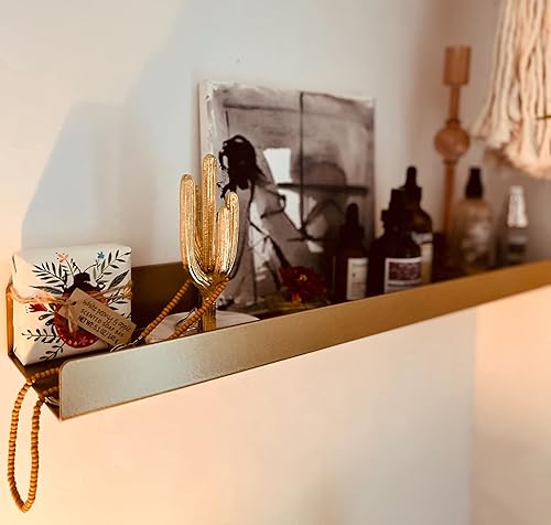 Miniatura 7 de DIY CARTEL Estante de pared de metal flotante hecho en Estados Unidos, repisa para fotos, acero fabricado en Estados Unidos, estante industrial