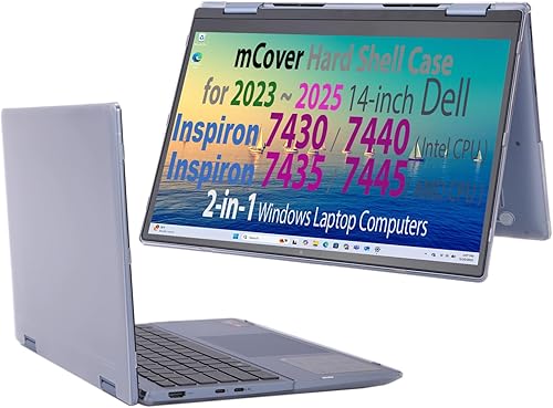 mCover Funda compatible solo con computadora portátil Windows 2023 2024 de 14 pulgadas Dell Inspiron 74307435 2 en 1 (no compatible con ningún otro