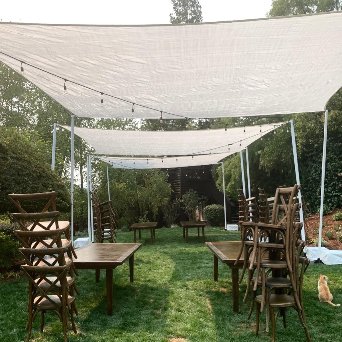 Garden e Net - Rete antistrappo con occhielli, protezione solare per cortile e tetto, rete esterna (4 x 12 m)