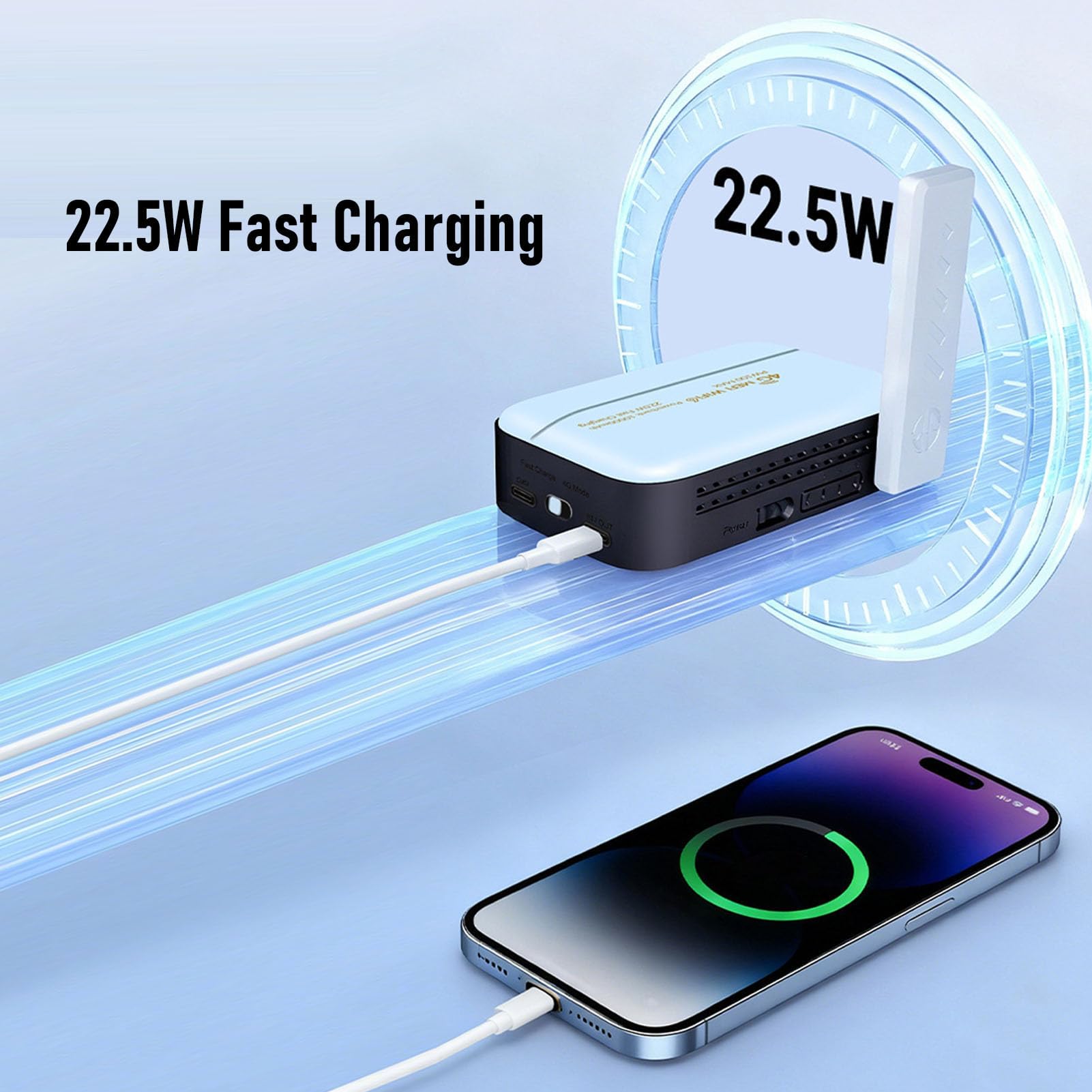 Zerodis Hotspot LTE Portatile, Router Mobile 4G LTE con Batteria da 10000 MAh, Slot per Scheda SIM, Collega Fino a 16 Dispositivi, WiFi da 300 Mbps a 2,4 GHz per Viaggiatori d'affari e Viaggi