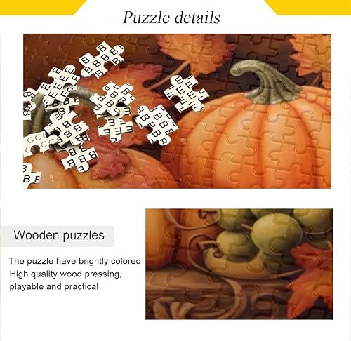 Miniatura 2 de Pumpkin Fall Jigsaw Puzzles 500 Pieces for Adults,Learning Educational Puzzles,Difficult and Challenge Families Toys with Mesh Storage Bag 2011860