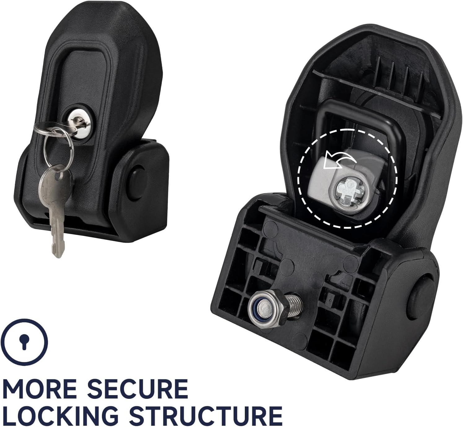 Hood Latches Locking Hood Catch Kit Compatible with Jeep Wrangler JL JLU 2018-2025 / Gladiator JT 2020-2025 (Black)