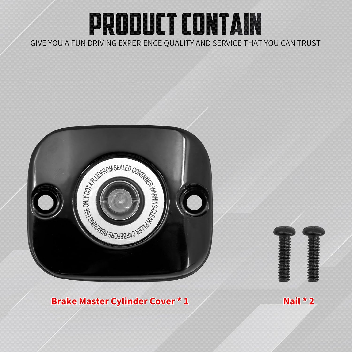 Front Brake Master Cylinder Cover for Harley Dyna Softail Touring Black
