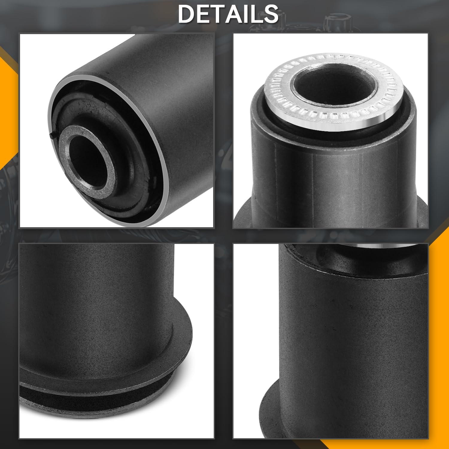 WayJun Control Arm Bushing Upper & Lower Front 8 pcs Compatible with 2003-2009 GX470, 2003-2009 4Runner, 2007-2009 FJ Cruiser, 2005-2015 Tacoma 4WD, 2005-2015 Tacoma RWD Pre Runner