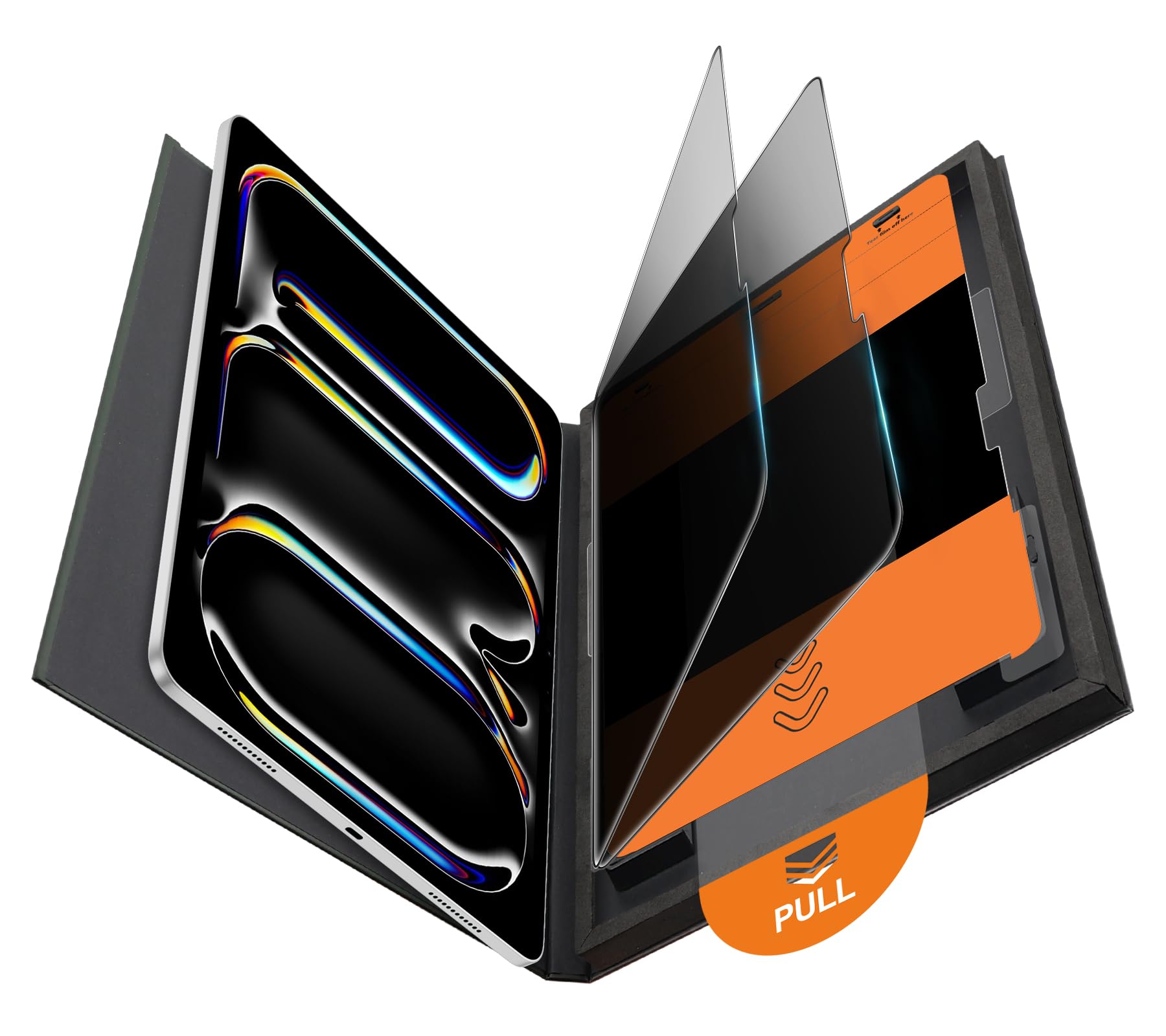 Photo 1 of OMOTON 2 Pack Privacy Screen Protector for iPad Pro 13 inch M5 M4(8th&7th Generation, 2025/2024)?Anti-Spy Tempered Glass with Easy Installation Tray, Case Friendly/Apple Pencil Support