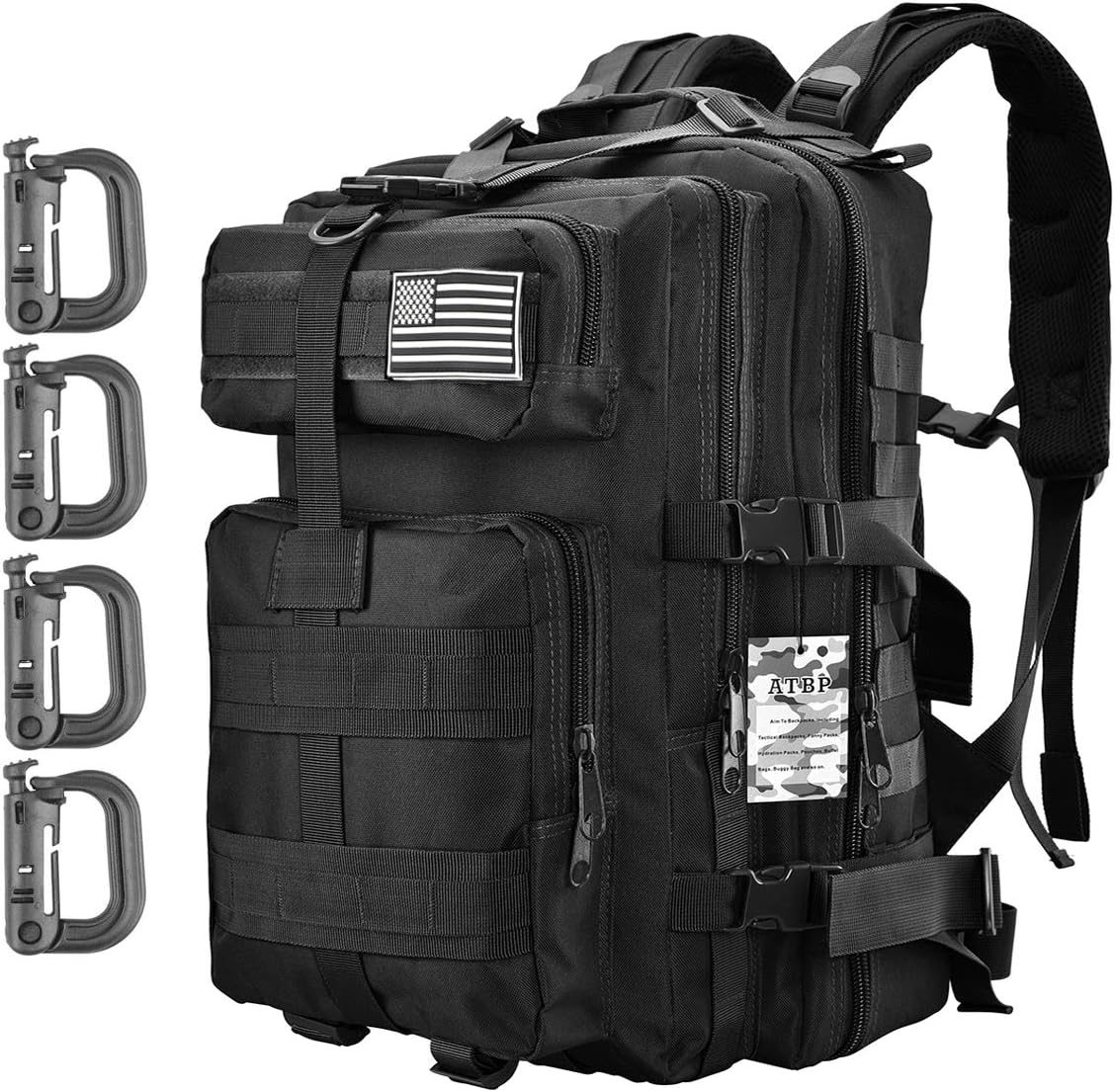 ATBP Military Tactical Molle Rucksack Backpack 35L Travel Backpack Hiking Daypack Camping Hunting Backpack : Sports & Outdoors