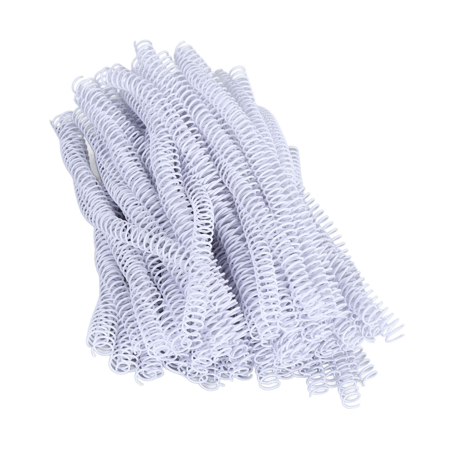 Dorso di rilegatura a filo singolo, bobine di rilegatura a spirale con 48 denti, passo 4:1, diametro 14,3 mm per capacità di 115 fogli, bobine di rilegatura in ferro da 100 pezzi (Bianca)