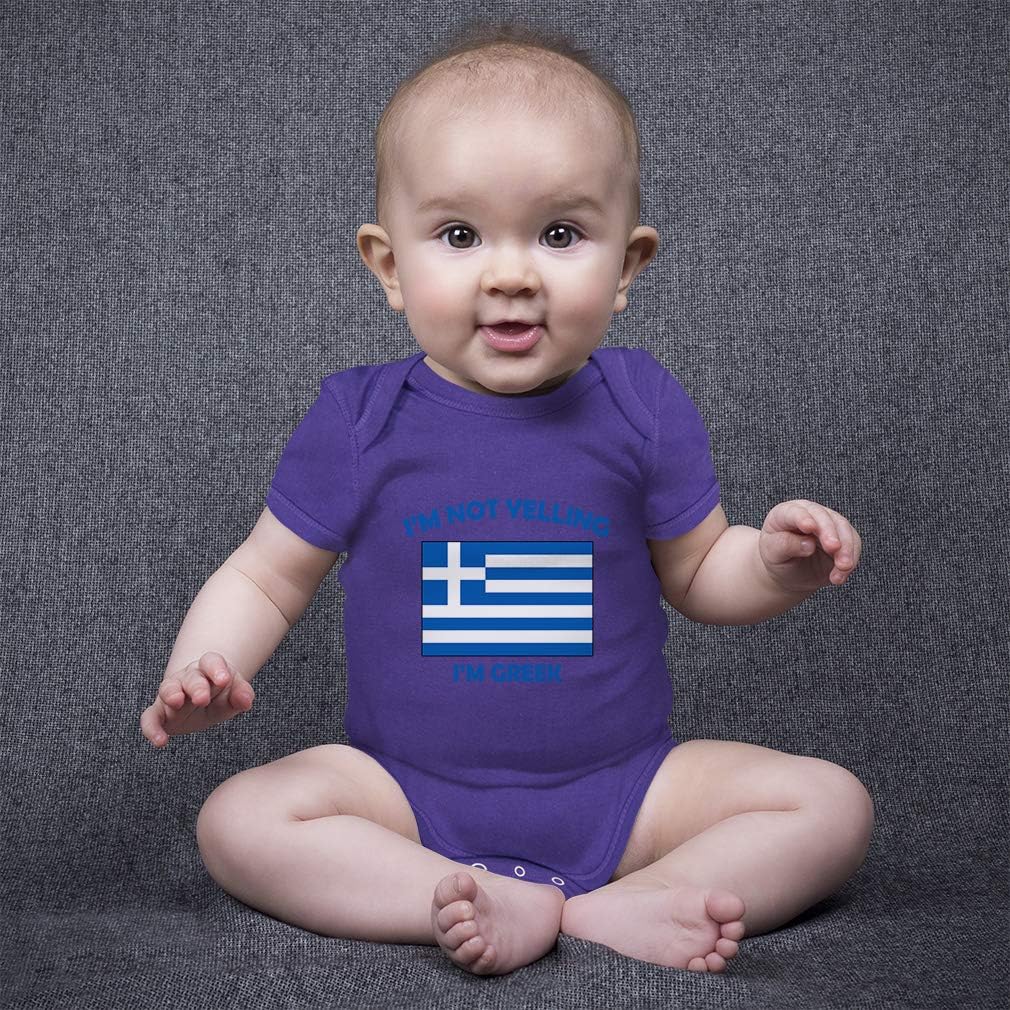 Cute Rascals Custom Baby Bodysuit I'M Not Yelling I Am Greek Greece Countries Boy & Girl Baby Clothes