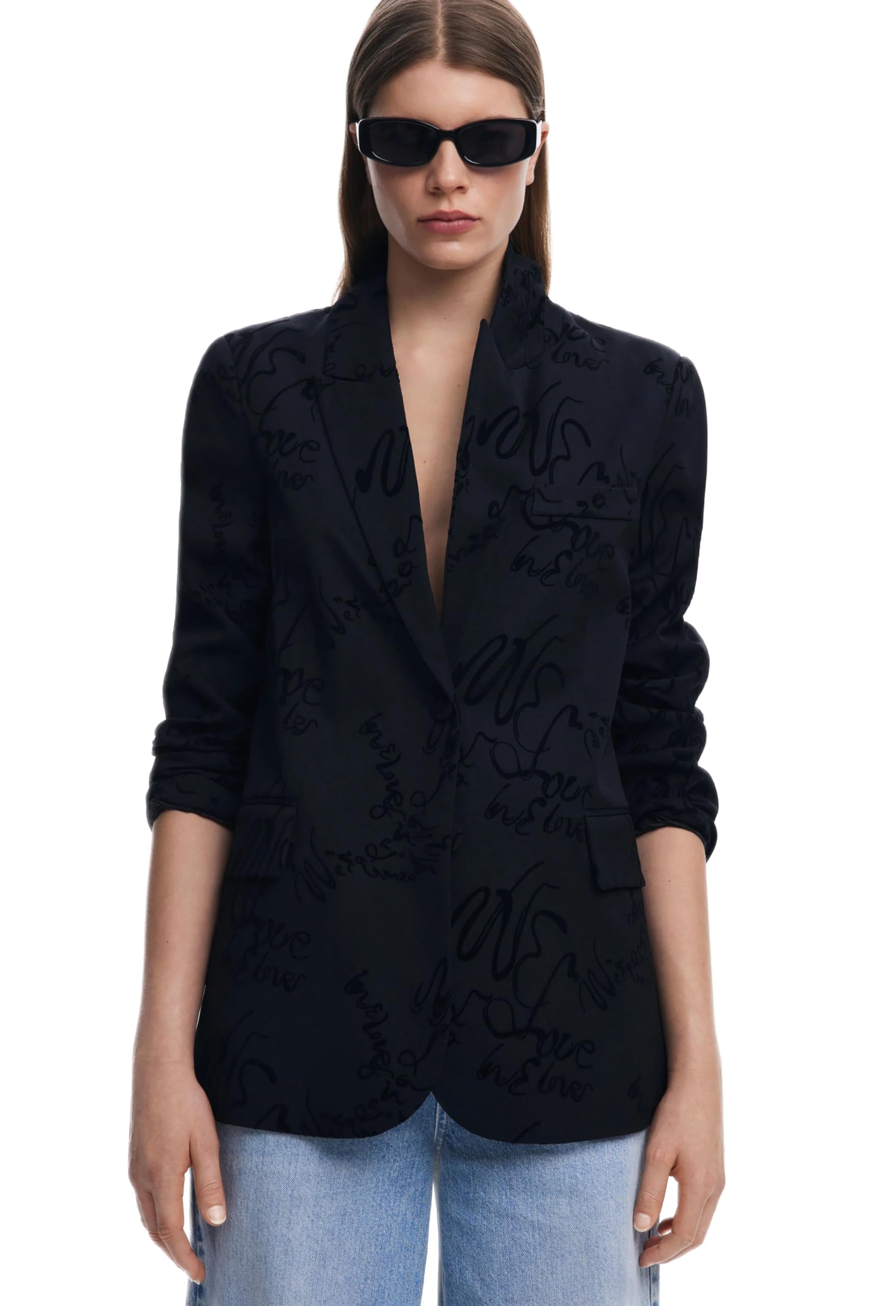 Desigual Womens Lettering Blazer