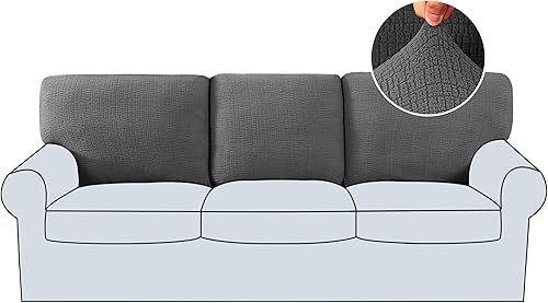 Miniatura 32 de H.VERSAILTEX 2025 Funda de sofá de jacquard de 1 pieza, fundas de sofá de alta elasticidad, protector de muebles antideslizante, funda de sofá suave