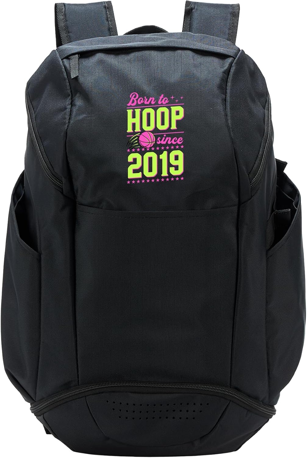 Born To Hoop Since 2019 Birth Year Basketball Theme Birthday Sport Backpack