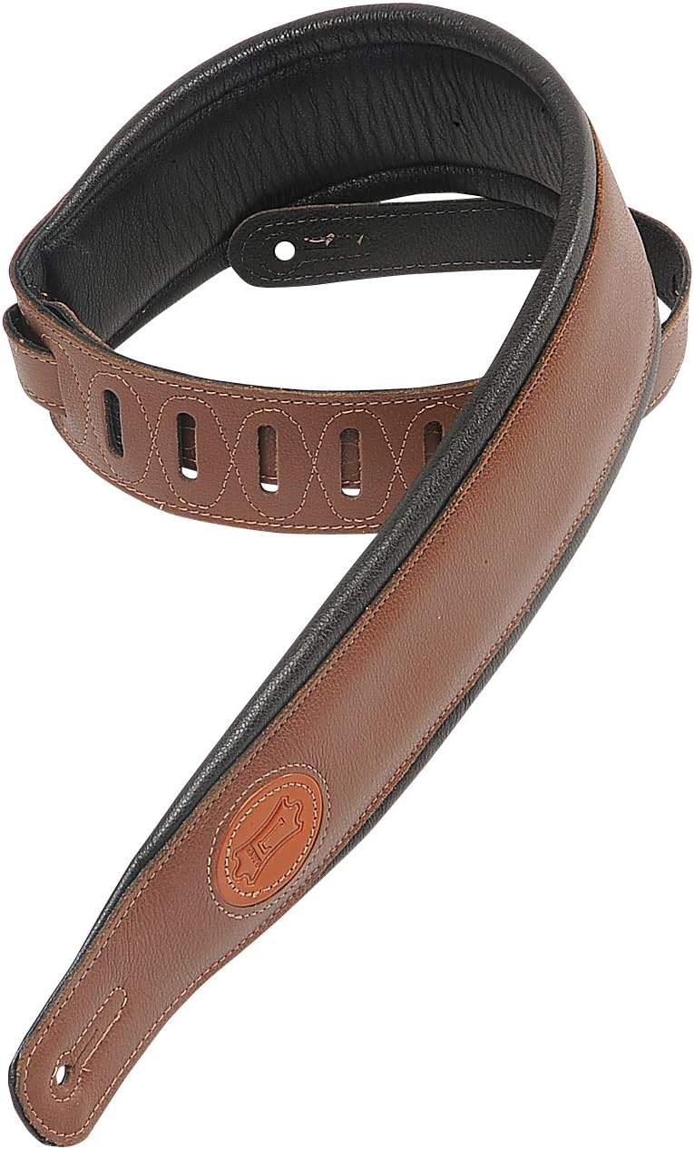 Levy's Leathers Signature Legacy Series 3" Wide Foam Padded Guitar Strap, Black (MSS2-XL-BLK)
