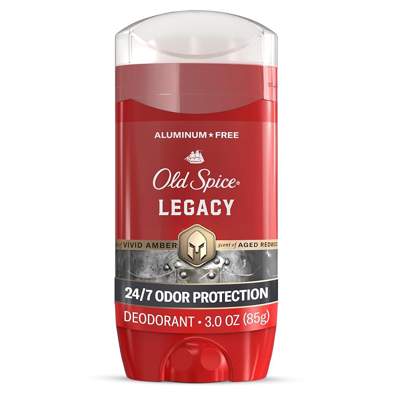 Desodorante Old Spice Legacy sem alumínio com fragrância de coco, pinho e cedro, 85 g
