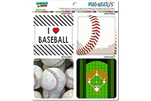 Graphics and More Baseball Player Fan Love Vinyl Magnet Set