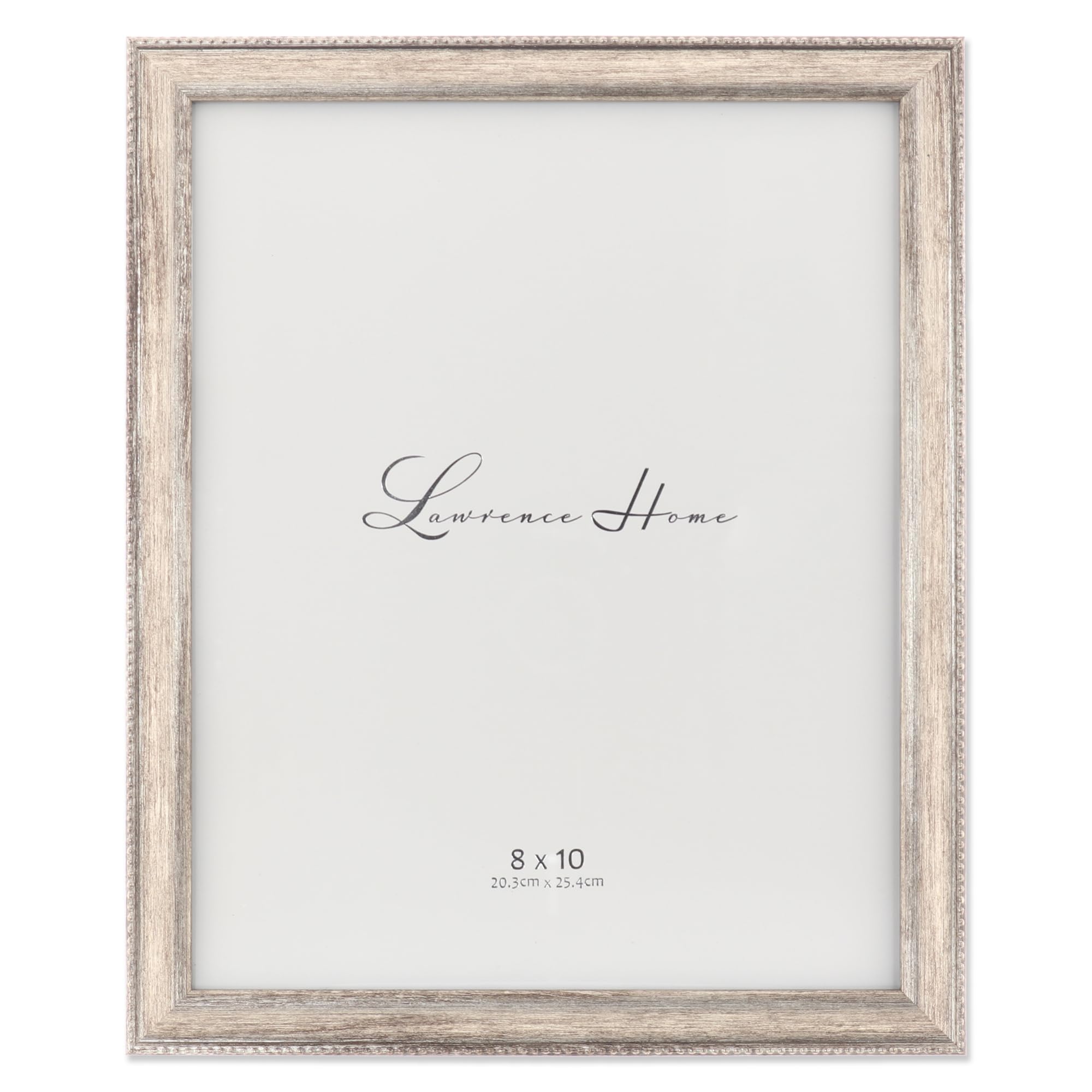 Lawrence Frames Classic Bead Picture Frame, 8x10, Silver