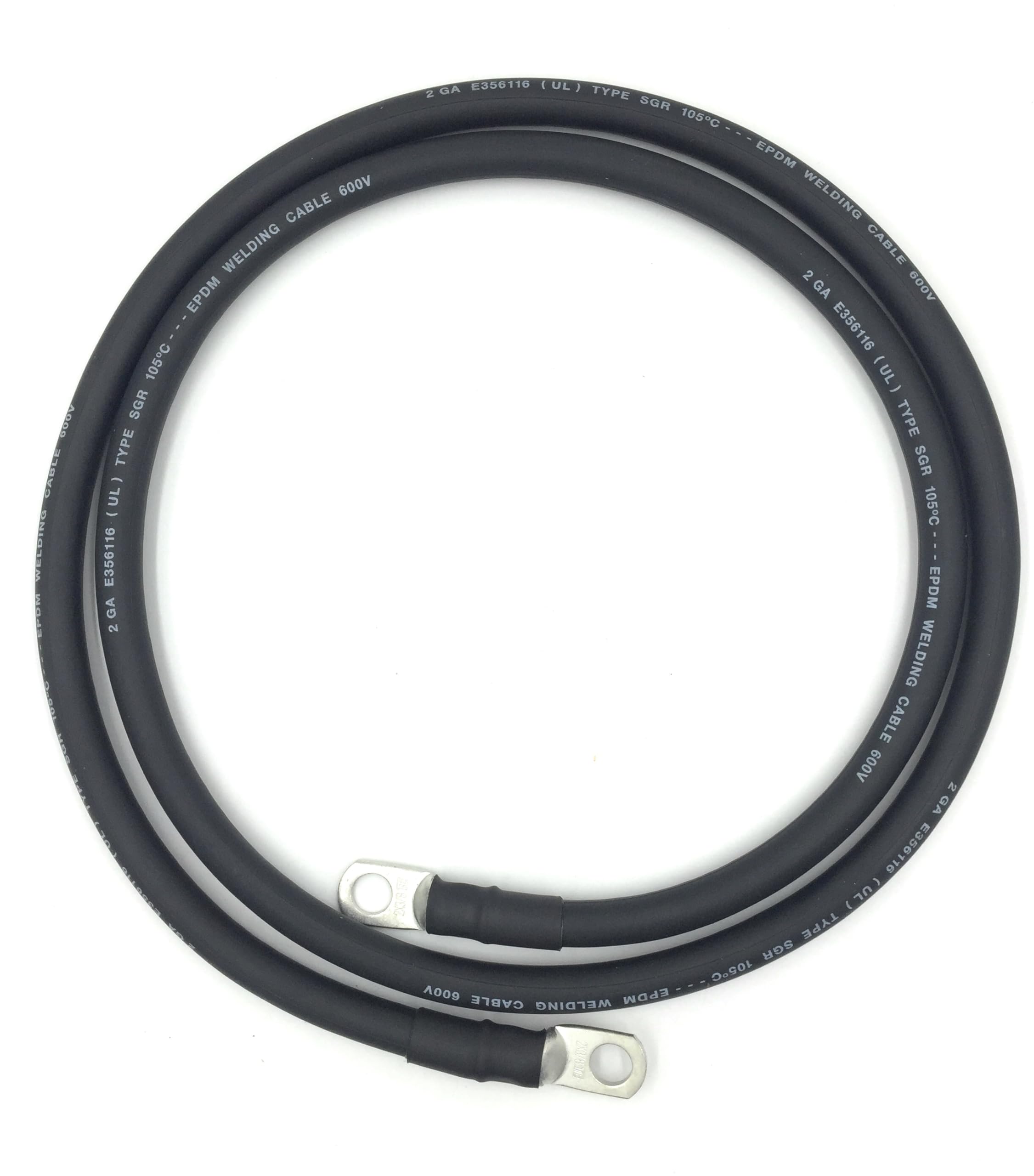 2 AWG Gauge Premium Battery Cables, Made in The USA, Positive or Negative, Red or Black, Replacement Battery Cables for Car, Truck, RV, Solar (12ft -