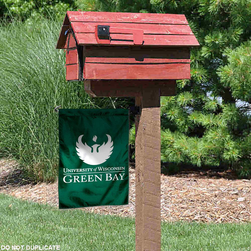 UW Green Bay Phoenix NCAA Garden Flag – Double Sided 13x18 Inch Polyester Flag For Yard & Home
