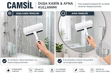 Pratik Kolay Mikrofiber Peluşlu Camsil 2’si 1 Arada Mikrofiber Peluşlu Cam Sileceği – İz Bırakmayan Elastrom Silecekli, Cırt Cırt Sök-Tak, Cam & Ayna Temizleme Aparatı
