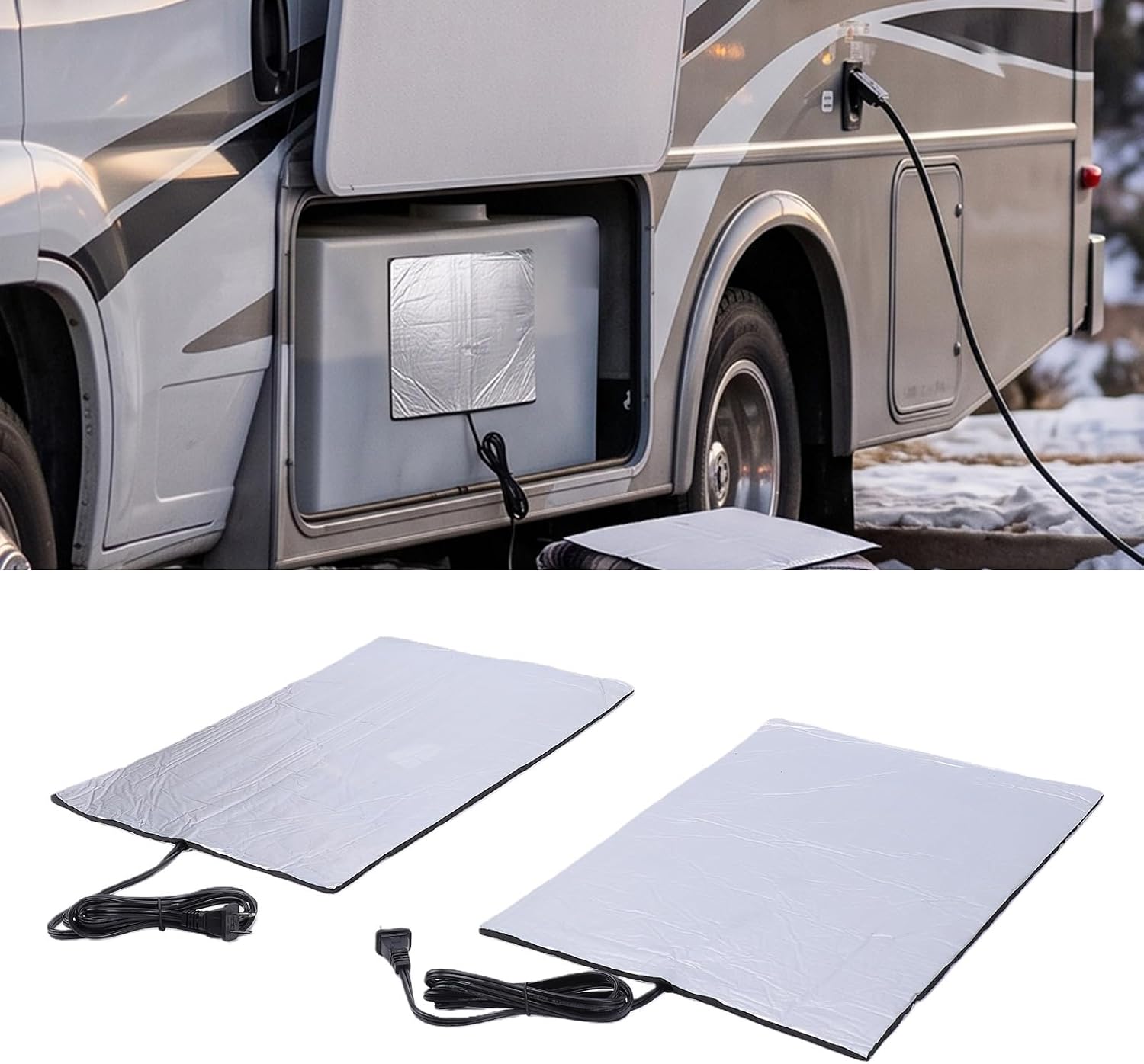 Garosa RV Tank Heater Pad 2 Pack 18x12in 60W with Thermostat