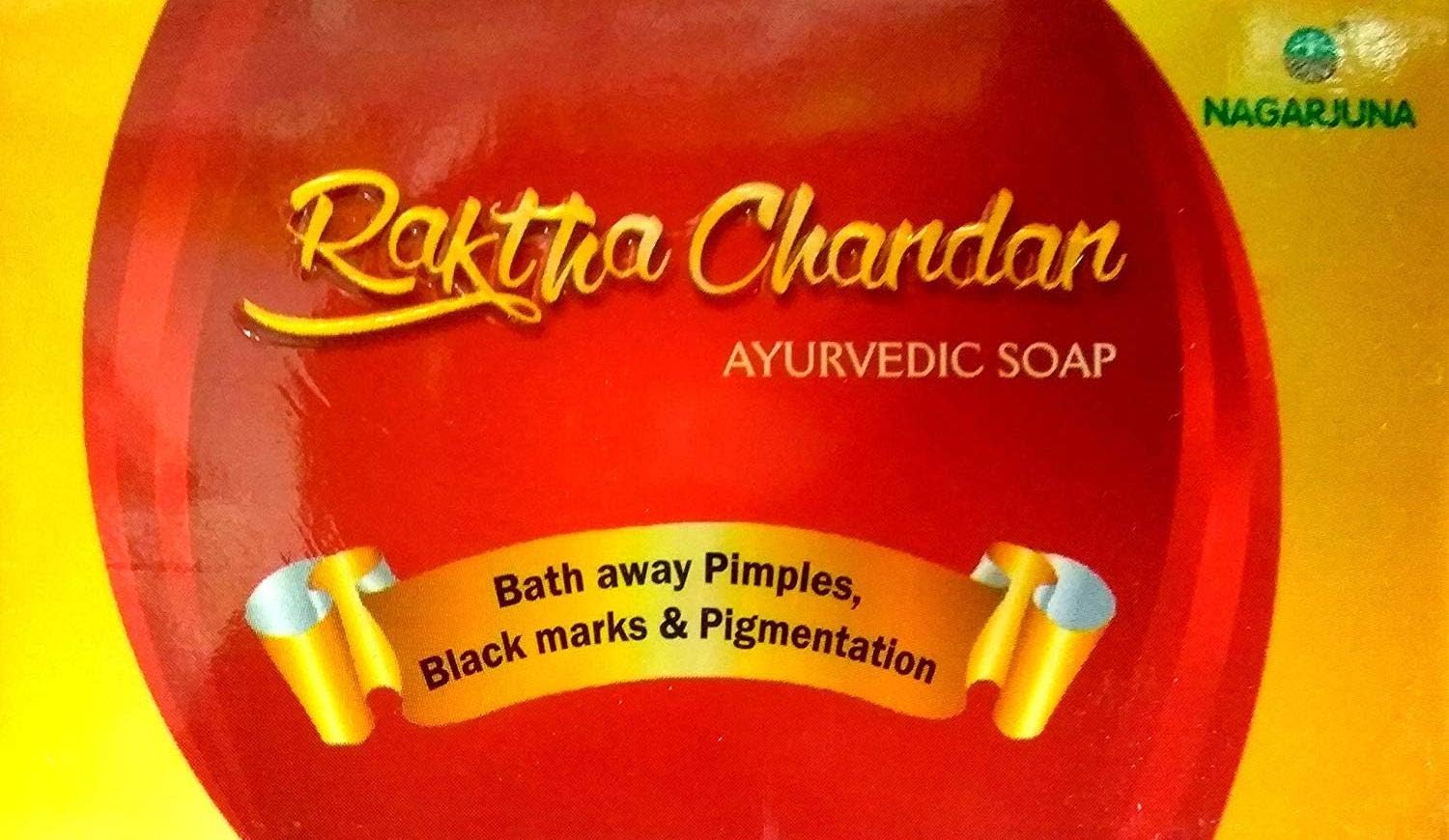 Nagarjuna Raktha Chandan Ayurvedic Soap,(Pack of 11 X 75g)
