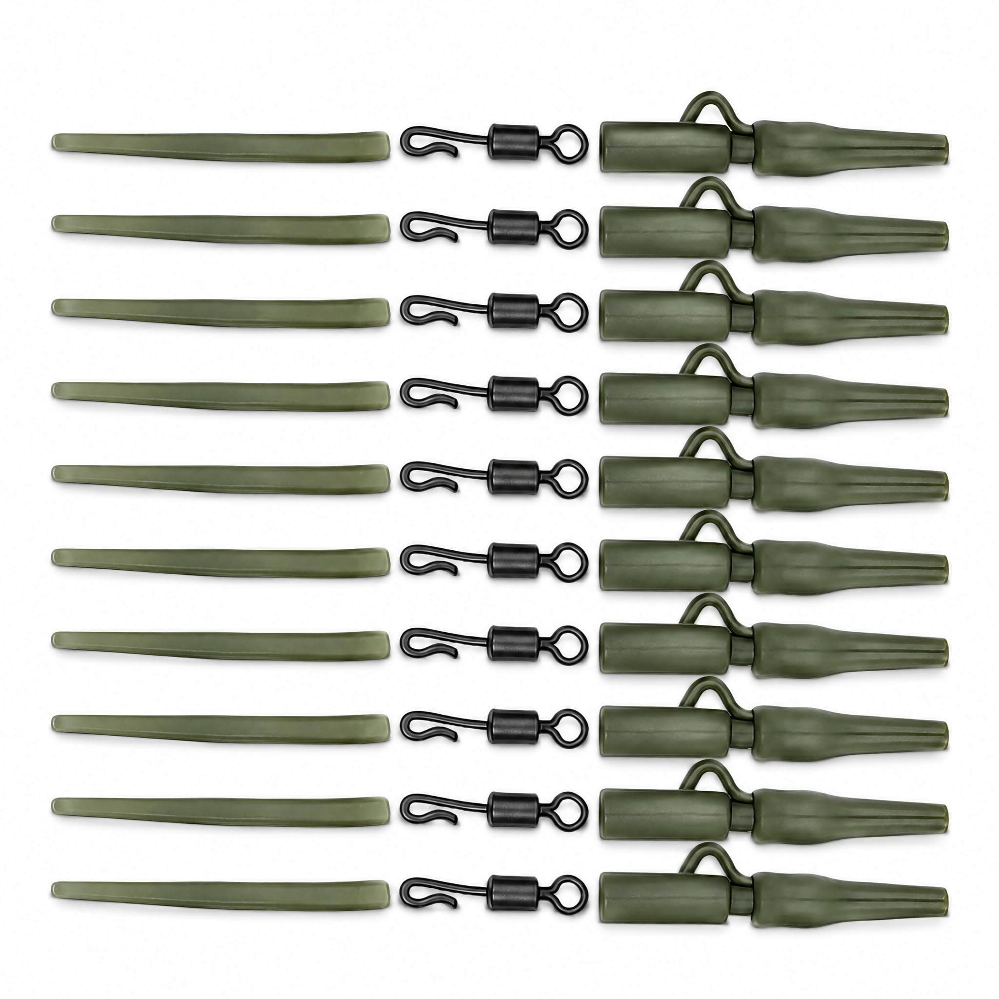 iPhox Carp Fishing Tackle Kit 40Pcs Lead Clips Swivels Anti Tangle