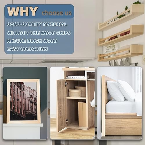 Miniatura 5 de Bandas de borde de abedul, rollo de bandas de borde de chapa de 12 pulgada x 250 pies, cinta de madera real flexible previamente pegada para