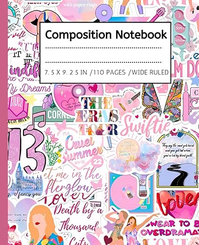 Composition Notebook: Taylor | Wide Rule Notebook, Composition Notebook, 7.5 x 9.25 in, 110 pages, for kids, teens, and adults.