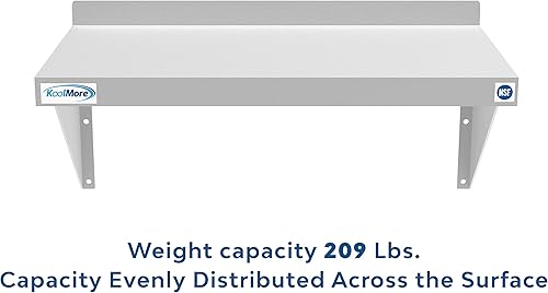 Vista 46 de KoolMore Estante organizador comercial de pared de 36 pulgadas con 3 ganchos de almacenamiento extraíbles para ollas y sartenes, soporte