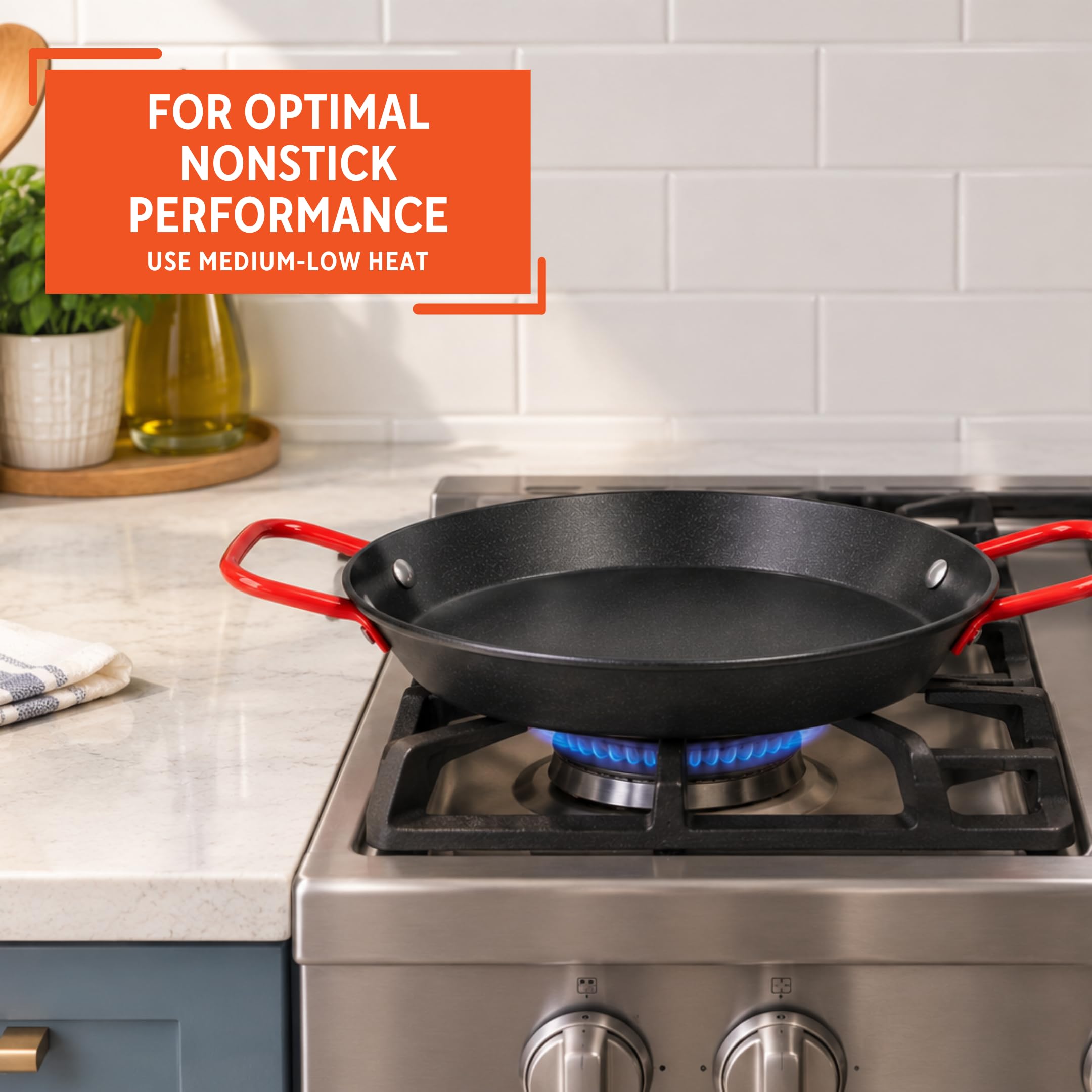 IMUSA Paella Pan - Carbon Steel Nonstick -4