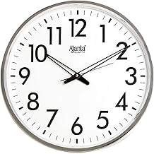 Ajanta Plastic Abstract Office Sweep Second Clock (397 SS, White)