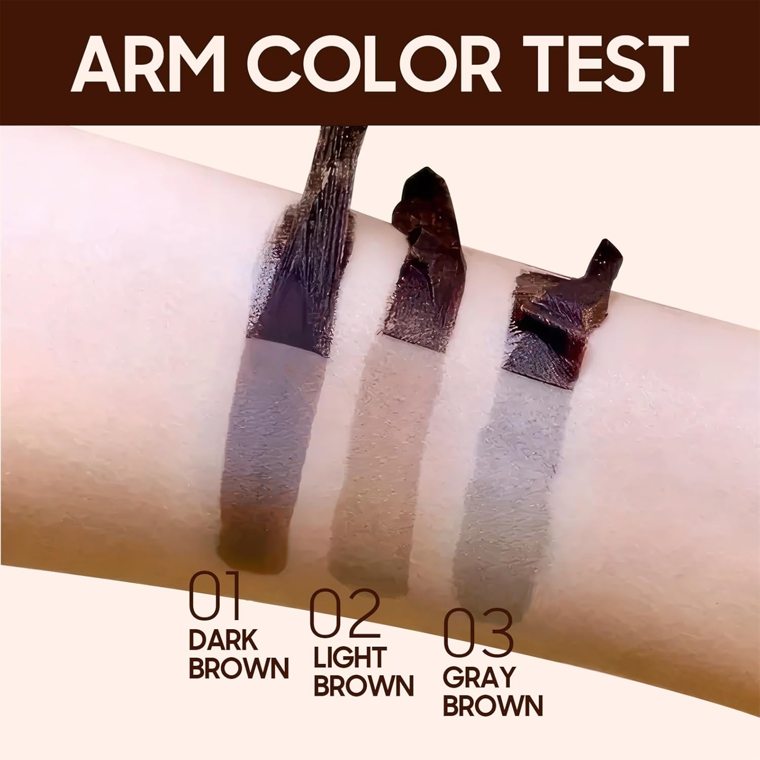 Eyebrow Gel - Peel Off Brow Gel Waterproof with Eyebrow Stencils, Transfer-Proof Eyebrow Tattoo for Girl Create Fuller & Defined Brows Makeup, No Smudge and Easy to Color, 1 Pack (Dark Brown) - Image 5