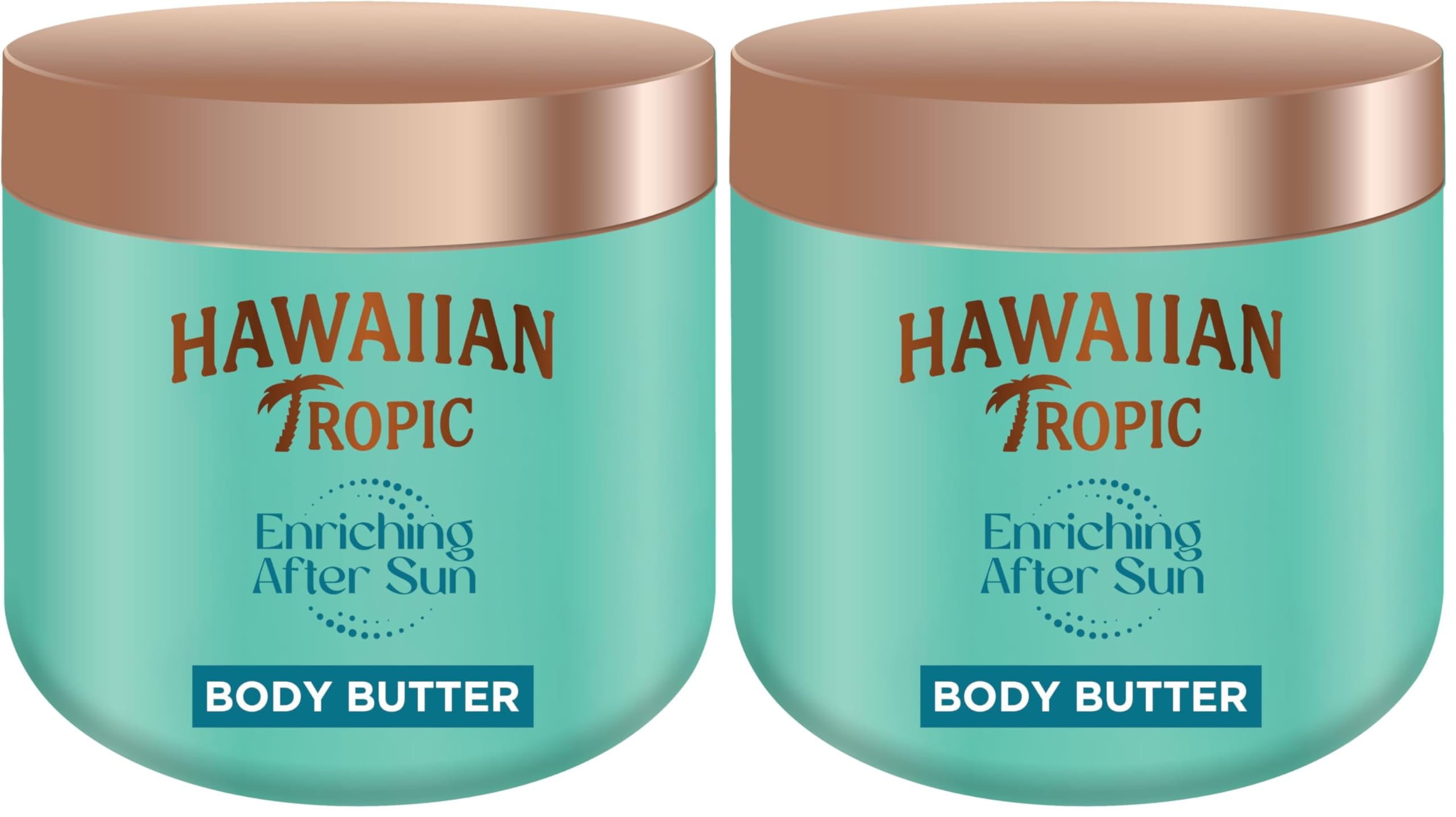 Hawaiian Tropic Enriching After Sun Body Butter - 250 ml, 12-Hour Moisturisation, With Shea Butter, Coconut scent, Vegan (Pack of 2)