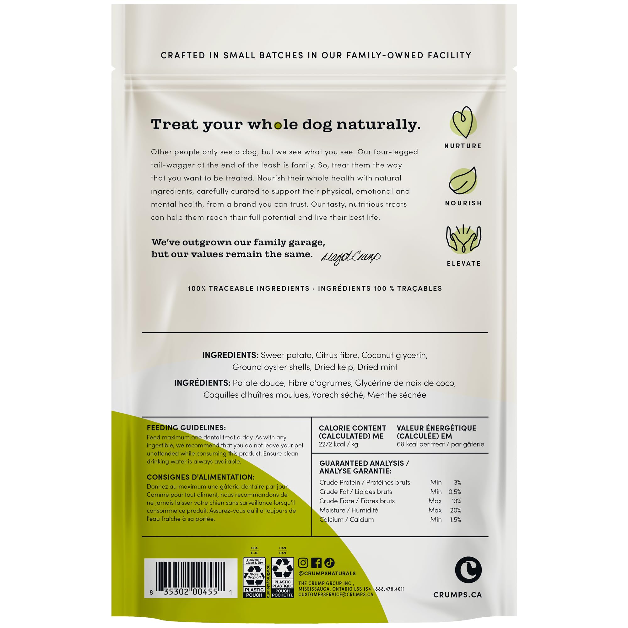 Crumps Naturals Plaque Busters Advanced - Double Fresh Dental Sticks 9.5ozF