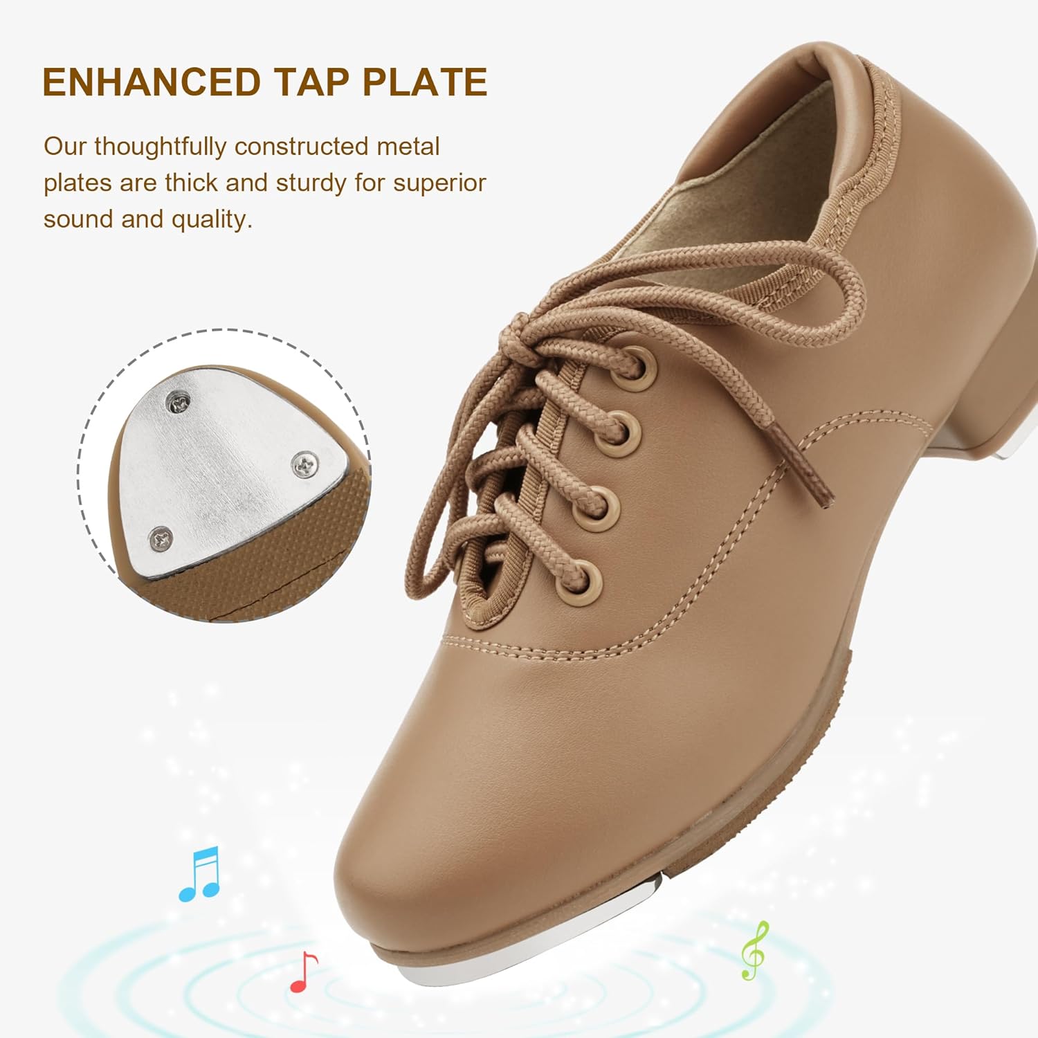 Stelle Tap Shoes for Girls Boys Lace Up PU Leather Dance Shoes for Little Kid/Big Kid - Image 5