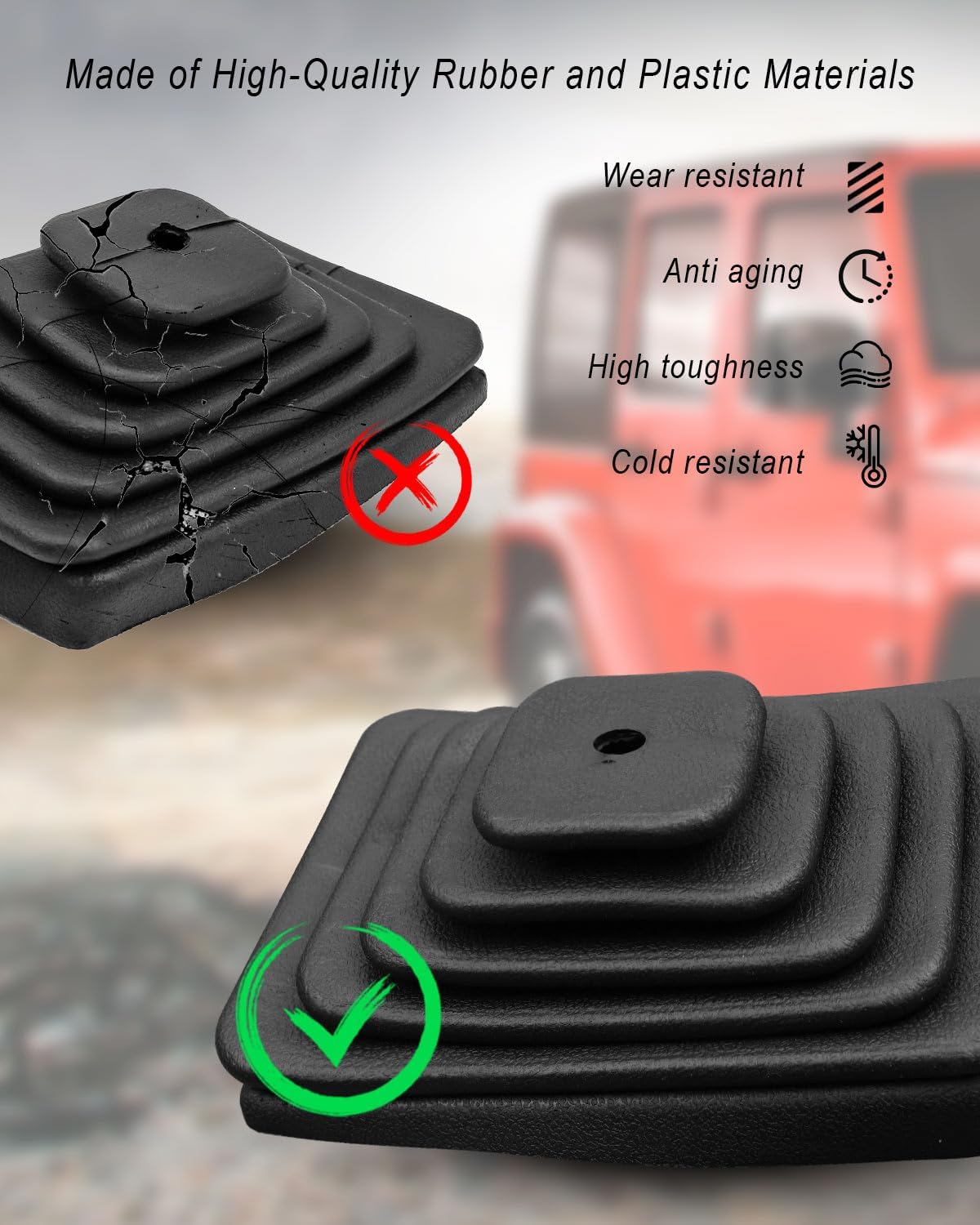 53000056 52078558 Shifter Boot and Retainer Bezel Kit Fit for Jeep Wrangler TJ 1997 1998 1999 2000 2001 2002 2003 2004